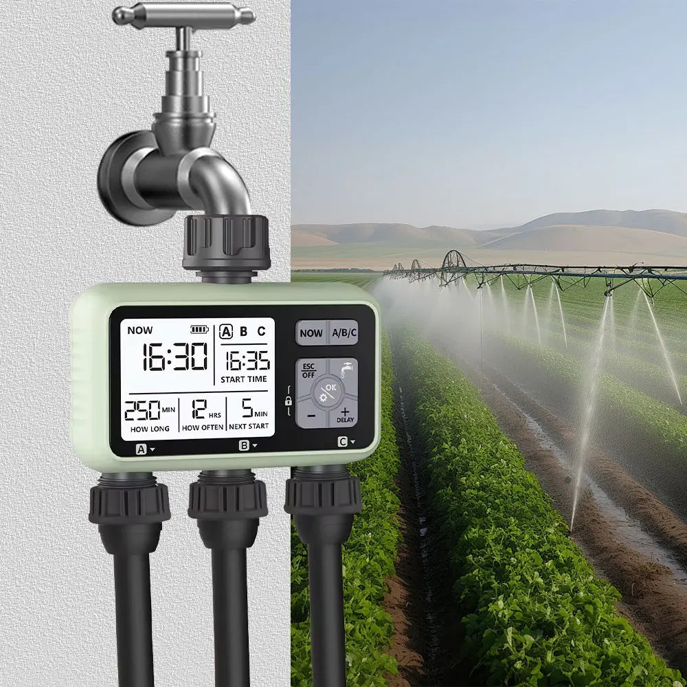 Water Timer 4 Zone Garden Programmable Automatic Irrigation Timer